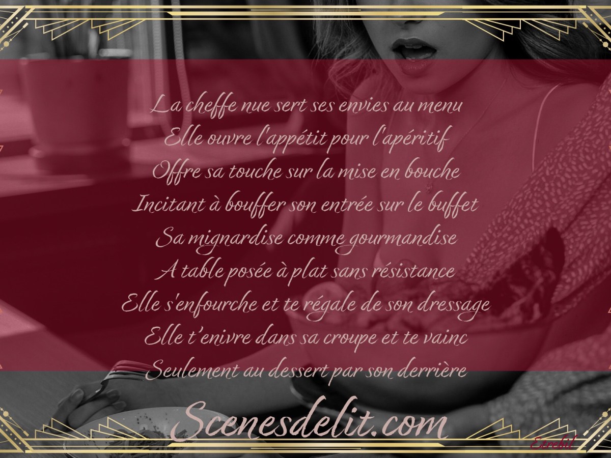 Le menu – Poésie&nbsp;sensuelle